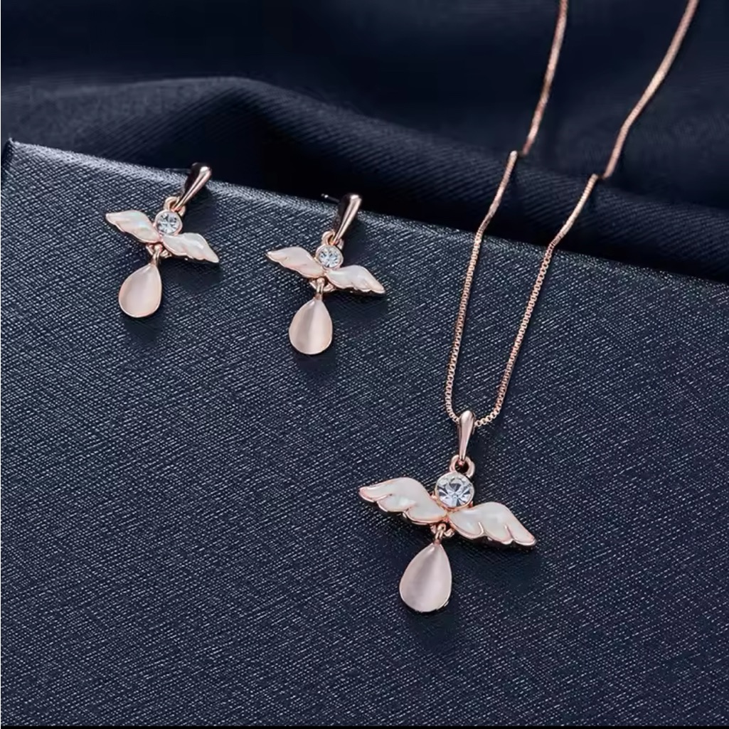 3pcsSet Jewelry Sets Women Elegant Necklace Hook Earrings Jewelry Sets